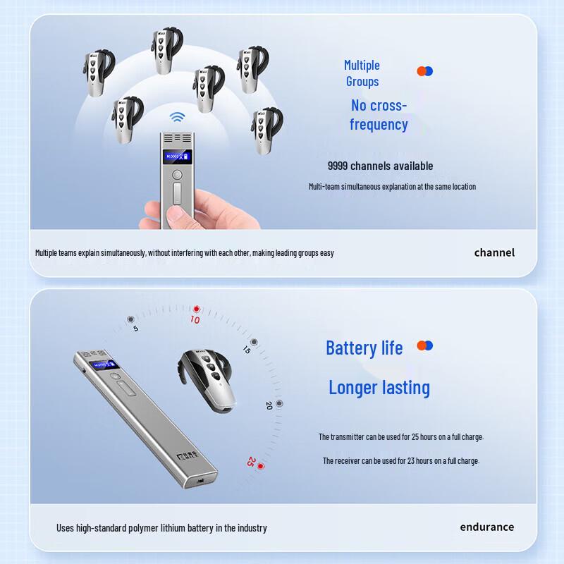 KAIMILE KML-680 Wireless Tour Guide System for 10 Users (CN version)