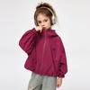 Vindtät utomhusjacka med huva för flickor