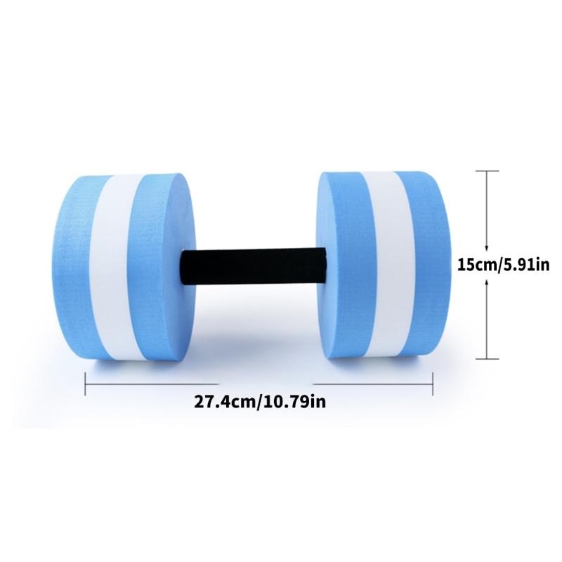 2Pcs Highly Density EVA Foam Dumbbell Aquatic Exercise Dumbells Fitness Barbells Water Fitness Exercises Equipment