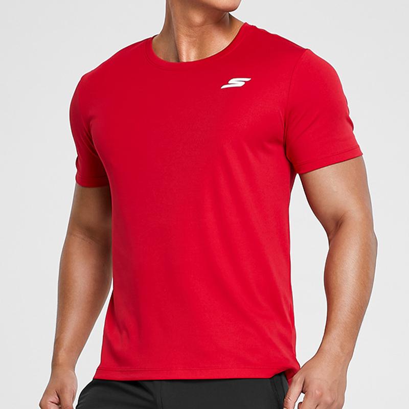 Skechers Trainings Laufshirt Kurzarm Herren Oberteile Clown-Rot P220M052-00RS