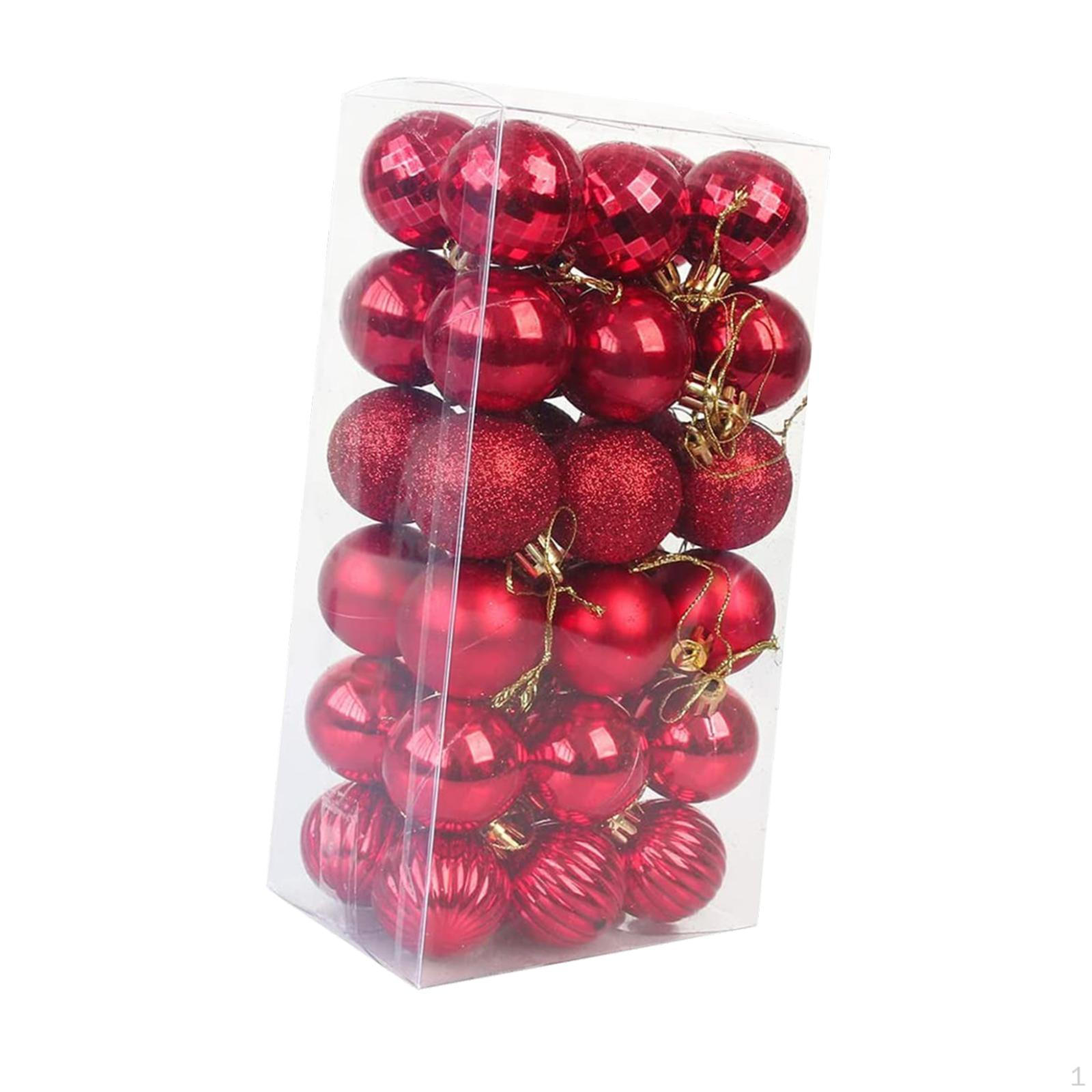 

36 рождественских шаров для украшения елки и мероприятий красный
