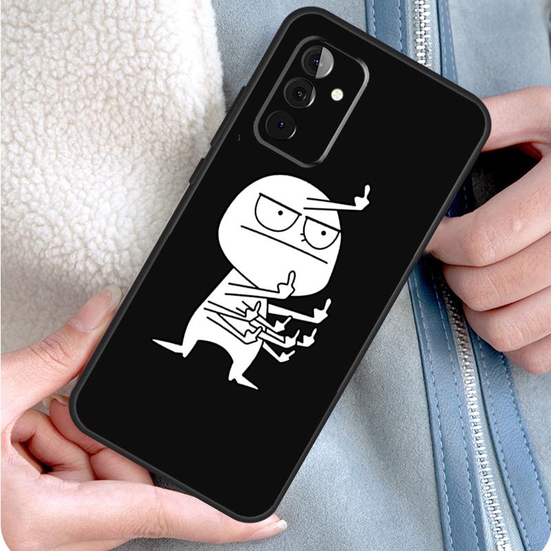 

Funny Man Middle Finger Phone Case For Samsung Galaxy A34 A54 A14 A53 A33 A13 A12 A32 A52 A15 A25 A35 A55 A71 A51 Samsung A33 5G