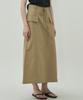 Mot Pocket String Long Skirt - Beige