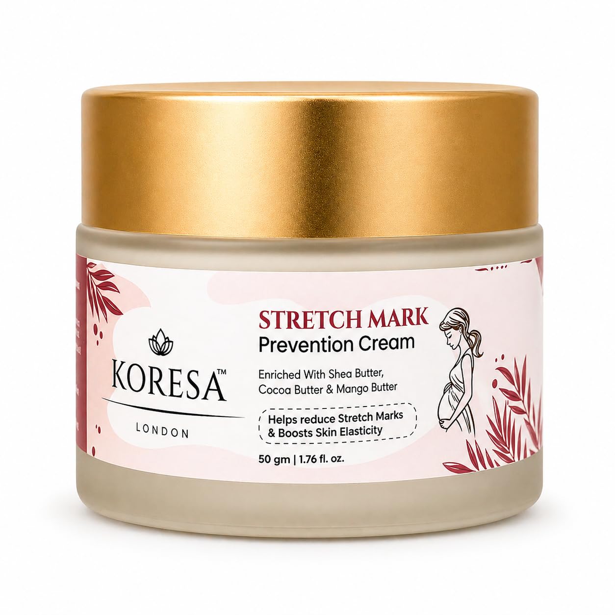 KORESA London Stretch Mark Cream for Women - Pregnancy & Post Pregnancy Stretch Marks Removal Cream with Shea Butter, Cocoa Butter & Mango Butter