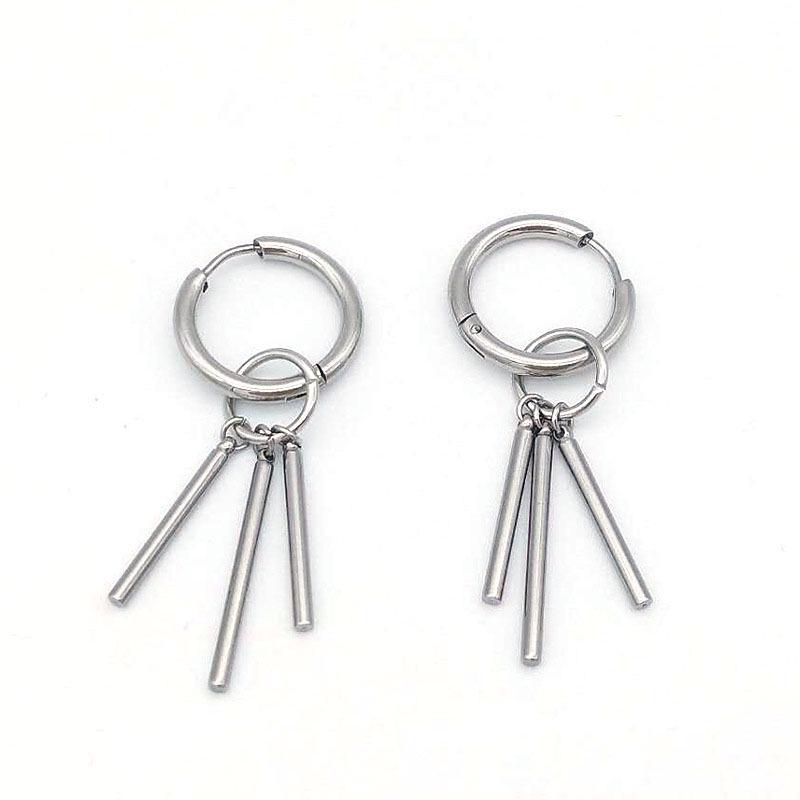 

Titanium Steel Unisex No-Piercing Long Stud Earrings
