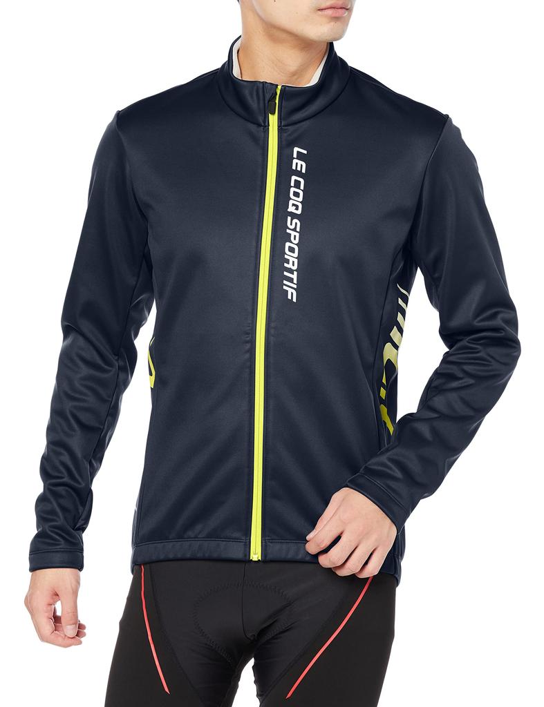 Le Coq Sportif Long Sleeve for Cycling Shirt, Windproof, Warm, Stretch, Navy,
