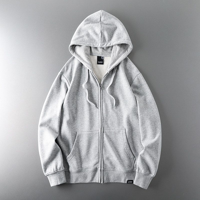 Cardigan Hoodie Men's Zip-up Terry Hood Sports Outerwear Foreign Trade Export Original Overplus Order Cut the Tag Off Men's Clothing Men's Jacket