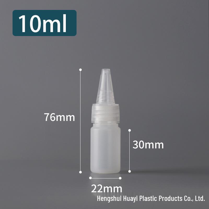 PE Dropper Bottle with Pointed Mouth for Glue and Pigment Dispensing