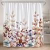 Eucalyptus Leaves Shower Curtains Autumn Brown Leaf Watercolour Plants Modern Bath Curtain Polyester Fabric Home Bathroom Decor