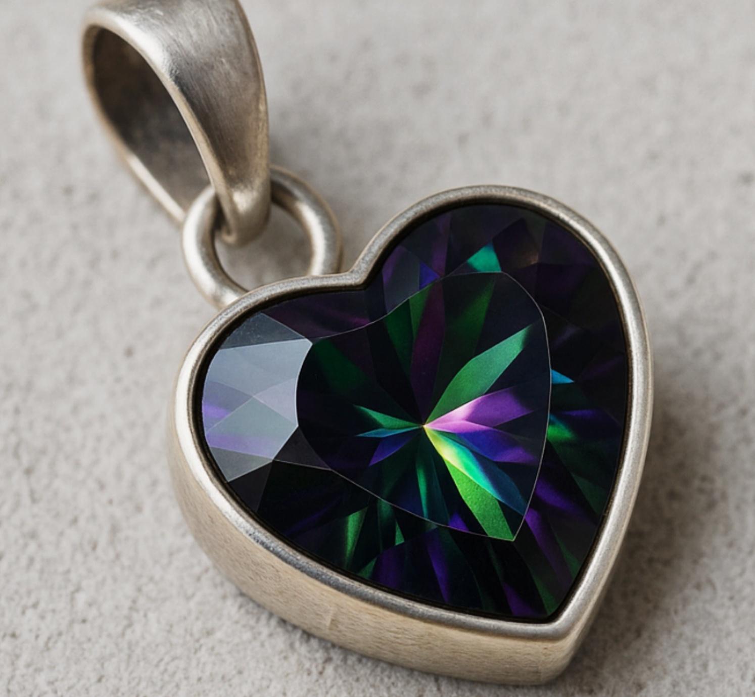 

Кулон с мистическим топазом, серебро 925 пробы, кулон с драгоценным камнем, женское колье, подарок-обещание серебряный