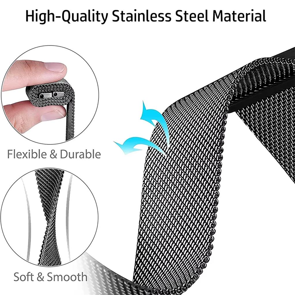 Milanese Band for Apple Watch 46mm 42mm 45mm 44mm 49mm Magnetic Stainless Steel Strap Iwatch Series 11 10 9 8 SE 3 Ultra 2 Bands