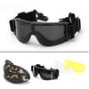 New Rail-mounted Tactical Goggles with Three Lenses for Shooting, Outdoor Military Enthusiasts CS Explosion-proof Equipment