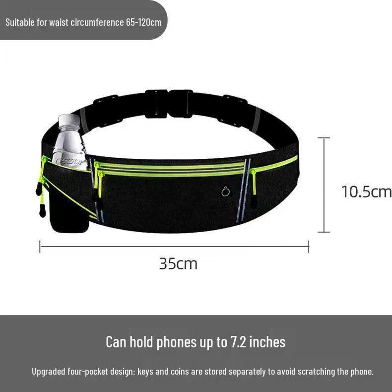 Women's Slim Multi-Pocket Running Pouch with Phone and Water Bottle Holder