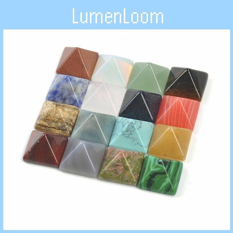 Crystal Healing Chakra Pyramid Stone Set Featuring Unique Natural Quartz Crystals For Spiritual Growth
