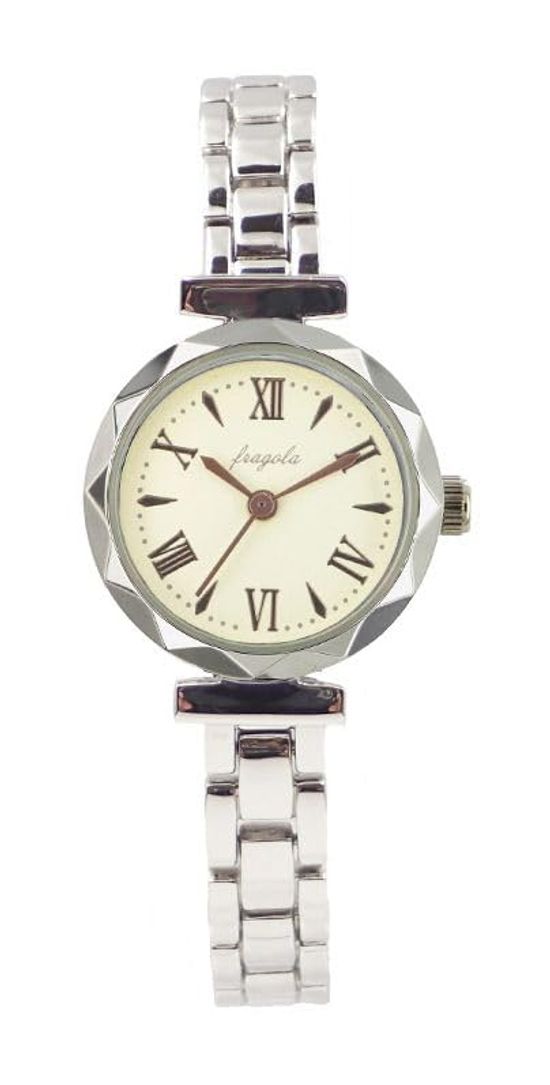 

[Follow] Watch Fragola Cut Bezel Metal Watch N00824S-2 SV/IV Women s Silver