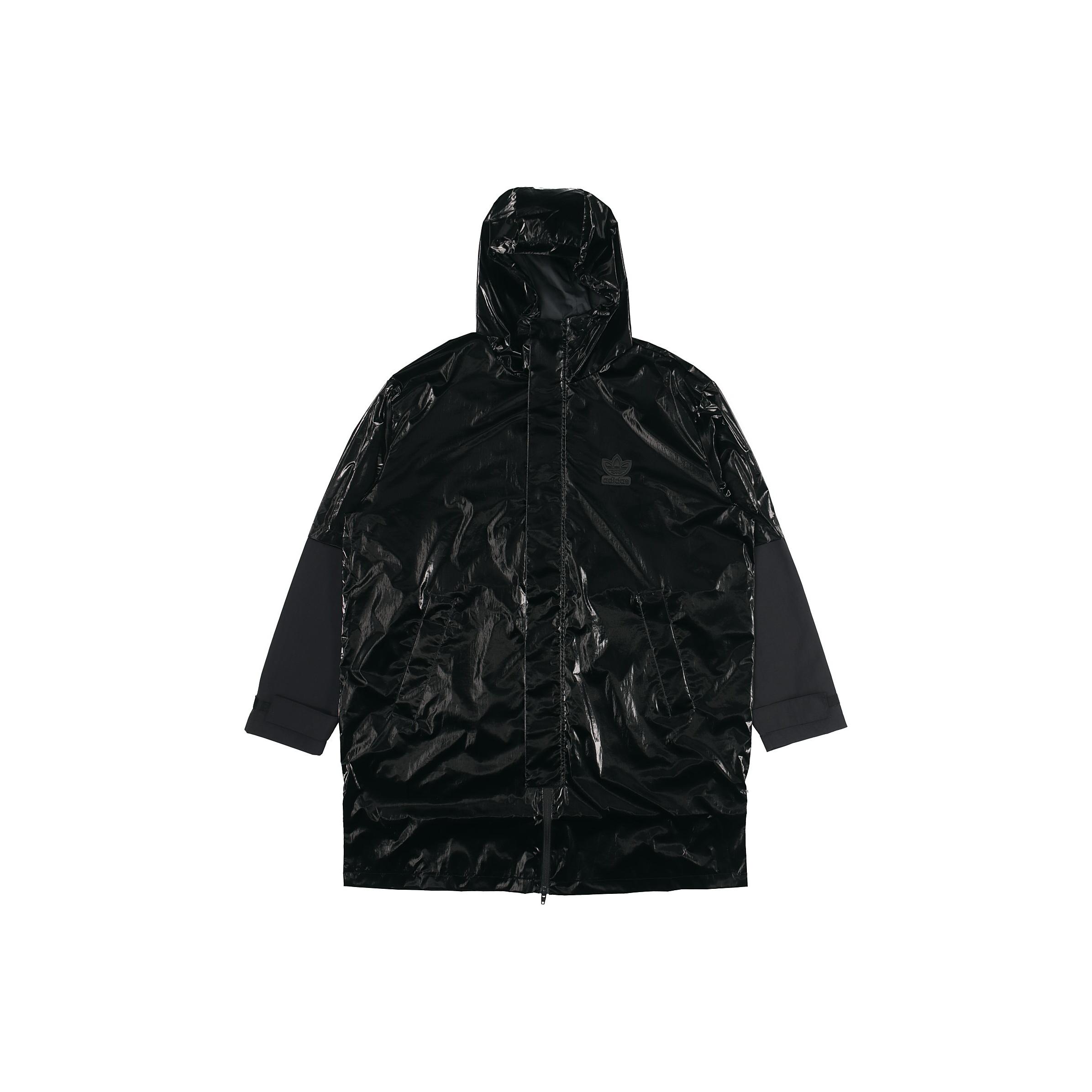 Adidas Originals Trefoil Liquid Metal Wb Повседневная спортивная куртка-ветровка с логотипом Мужские куртки черные GT7293 M