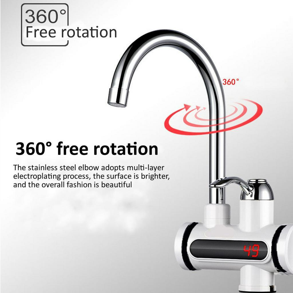 3000W Kitchen Electric Tap Water Heating Instantaneous Water Heater Electric Shower Water Heater Instant Instant Hot Faucet