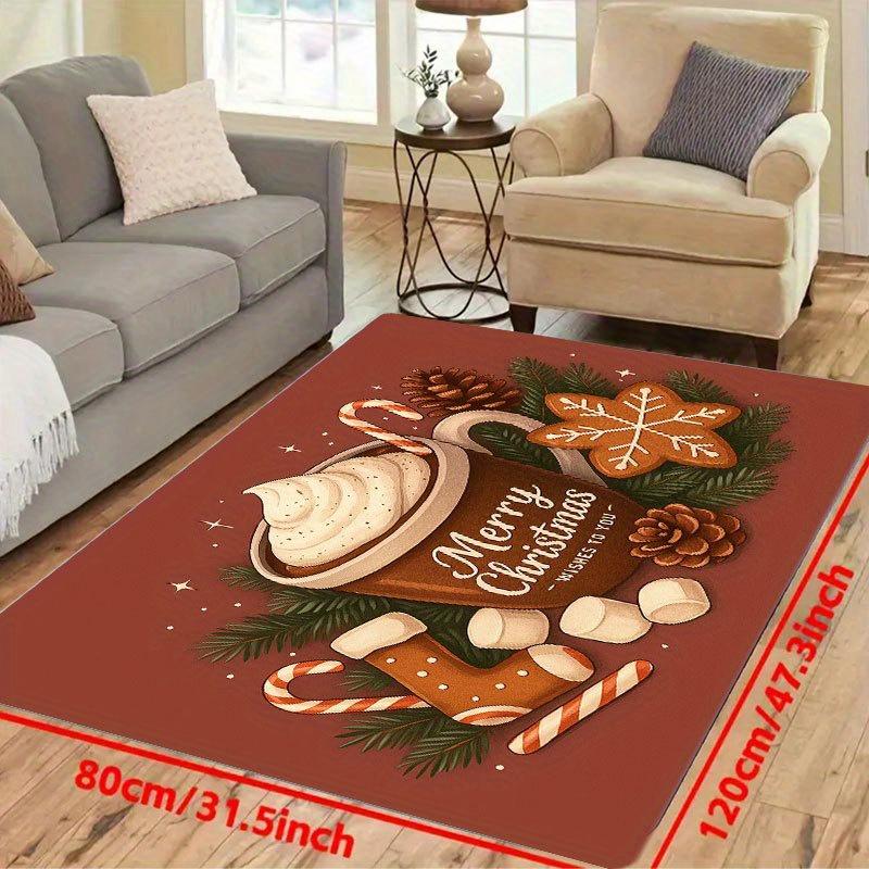 1 Stück Anti-Ermüdungs-Küchenteppiche Weihnachten Kakao Wasserdicht Rutschfest Dick Gepolsterte Küchenmatte Schwerlast Komfort Stehmatte für Küche