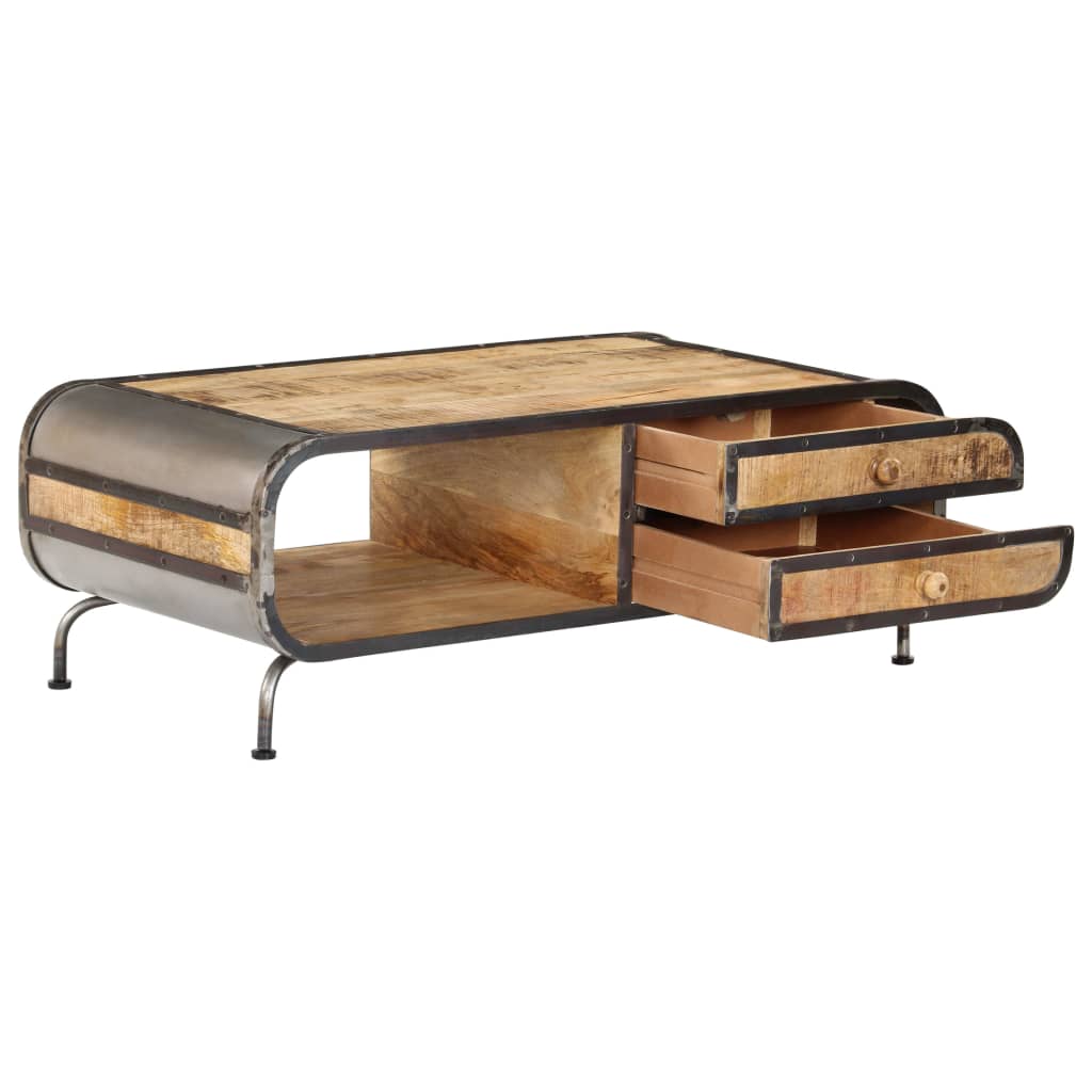 Coffee Table 100 X 50 X 35 Cm Solid Mango Wood