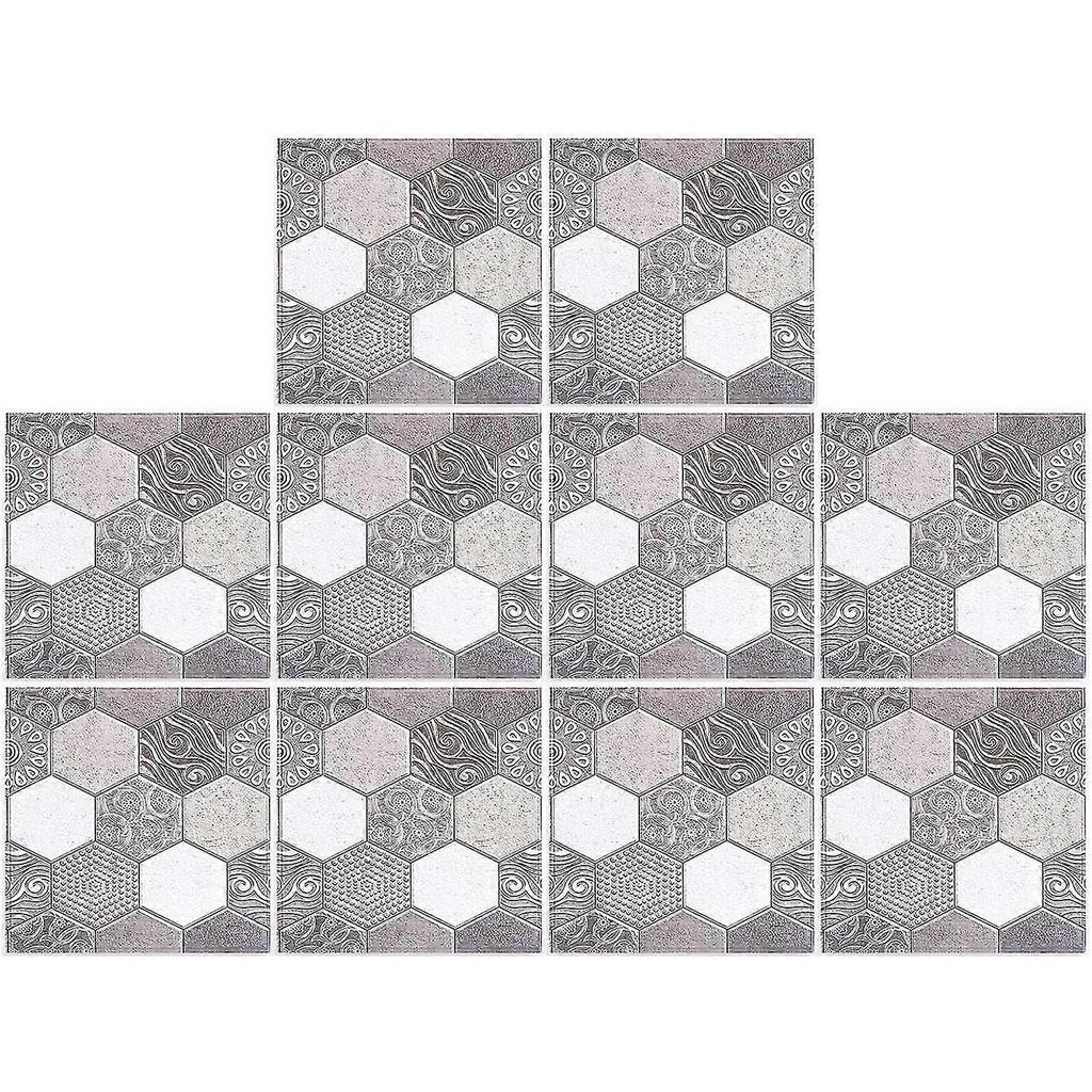 10 Pieces Tile Stickers 30x30cm Self Adhesive Wall Tile DIY Sticker for Kitchen, Bathroom Home Decoration
