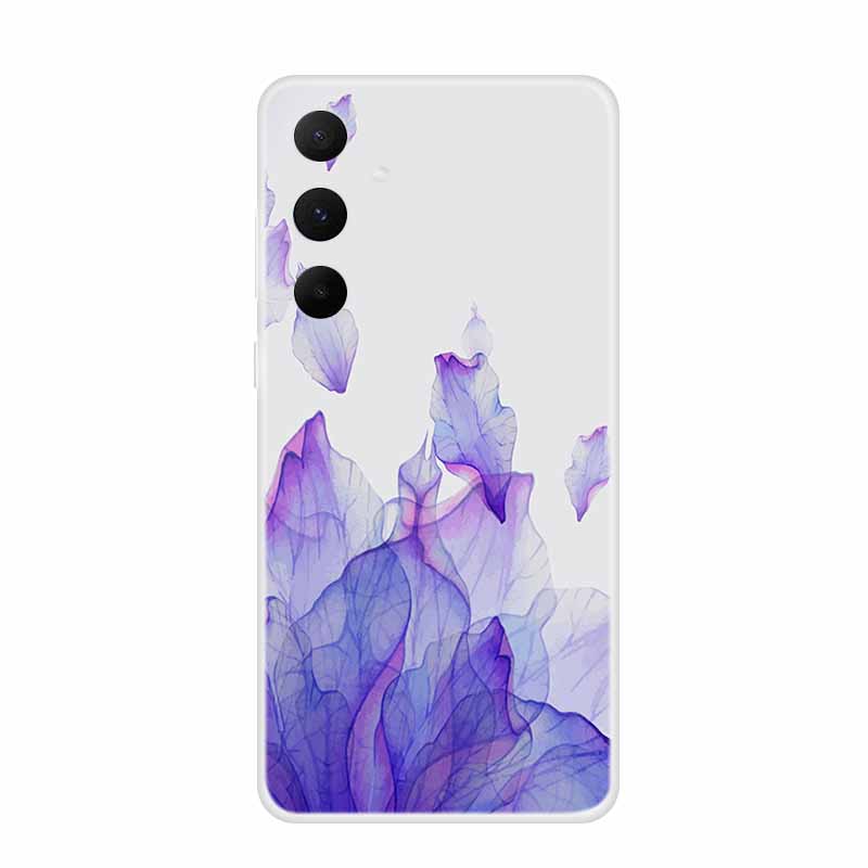 Colour Floral Phone Case for Samsung A05 A15 Clear Soft Case Silicone TPU Cover for Samsung Galaxy A25 A35 A55 Protective Funda