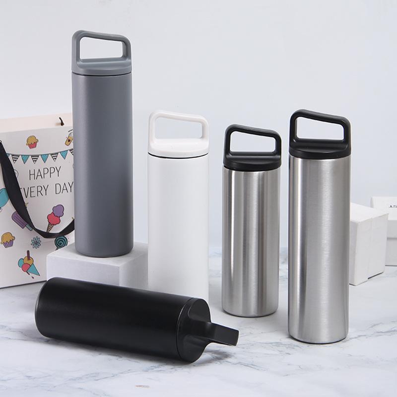 Portable  Thermos Cup 600ml Vacuum Flasks Portable Stainless Steel Thermos Cup Water Bottle Travel Tea Mug Office Thermos Cup