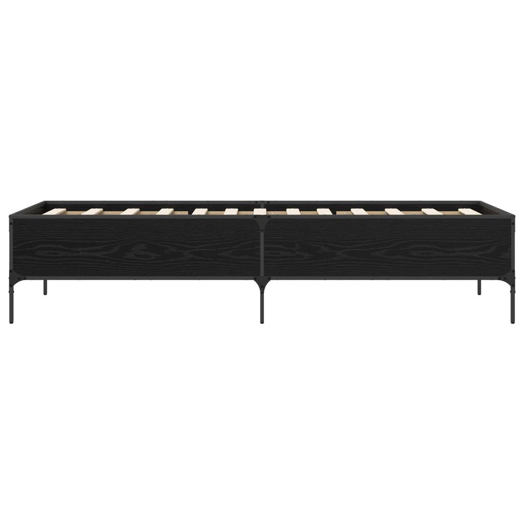Bed Frame Black Oak 80 x 200 cm Particleboard