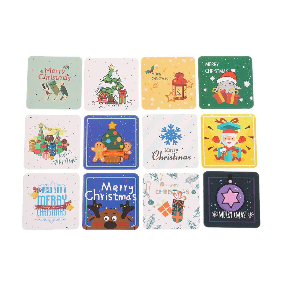 24PCS/Pack Creative Festival Favors Party Supplies Xmas Patterns With Envelope Mini Greeting Cards Merry Christmas Postcard