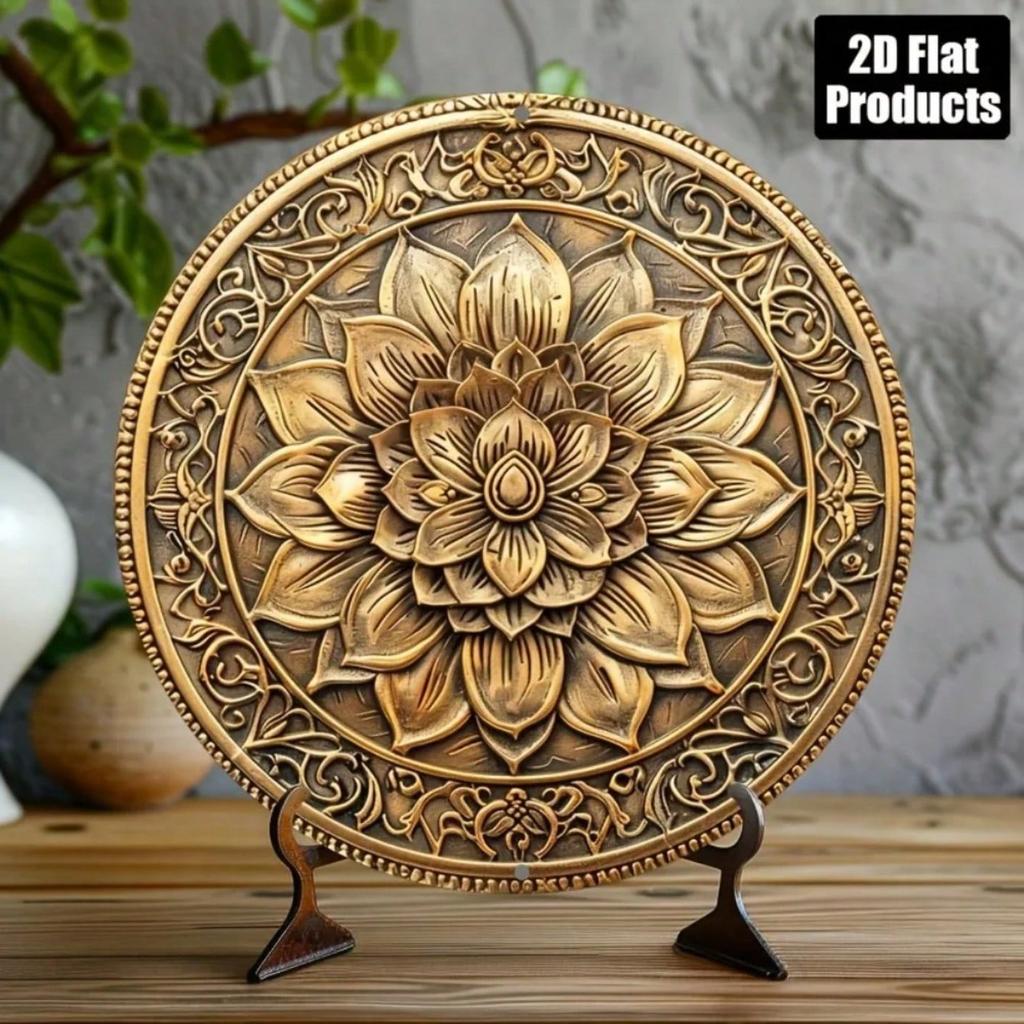 Metal Wall Art Mandala Decor For Home Bar Kitchen Office Party Halloween Gift