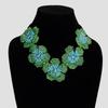 Handcrafted Forget-Me-Not Flower Beaded Statement