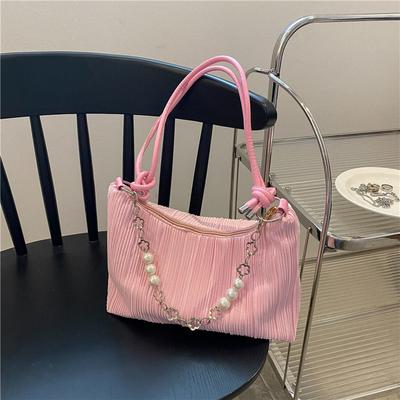 This Summer, the Popular Bag Women's 2025 New Niche Versatile Shoulder Bag Korean Version Fashion Pleated Messenger Bag Bag