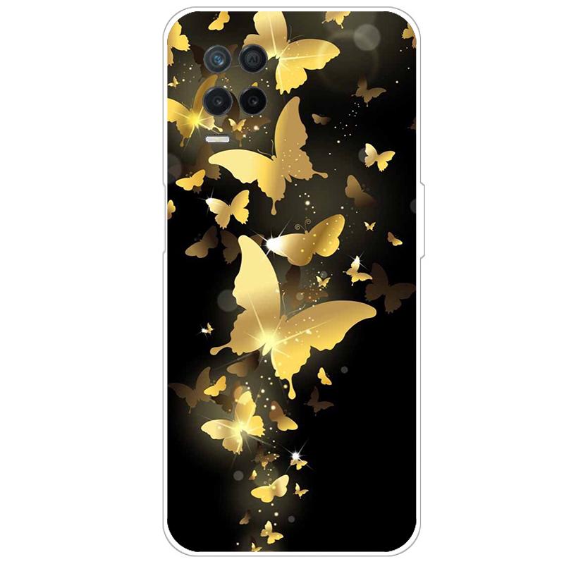 

Realme 8 5G Case Beautiful Butterfly Rose Cover Soft Slim Fundas For Oppo Realme 8 Pro Phone Case Realme 8 8i Задня кришка Бампер Realme 8 Pro