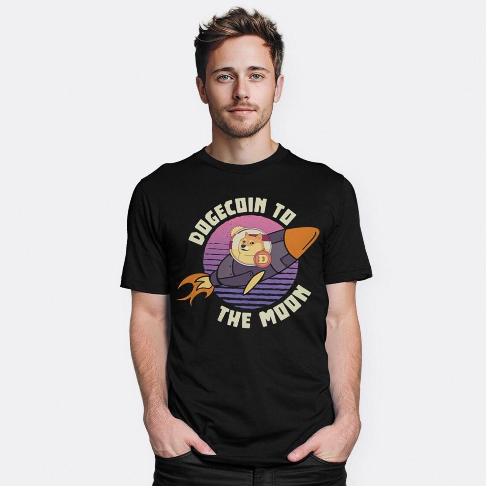Dogecoin To The Moon T-Shirt, Shiba Inu Shirt, Men s and Women s Sizes (SHB-12890) XL