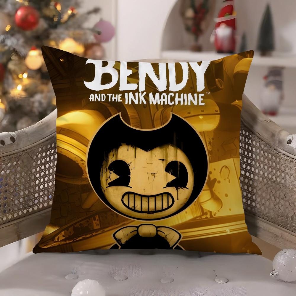 Game Art BBendy and the Ink MachineM Pillow Case Comfort Sofa Bed Silky elegant Invisible zipper Decorative cushion cover