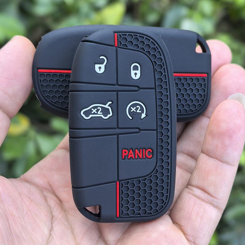Silikon Autoschlüssel Abdeckung Fall für Dodge Ram Charger Journey Durango Jeep Grand Cherokee Chrysler Keyless Fob Shell Halter