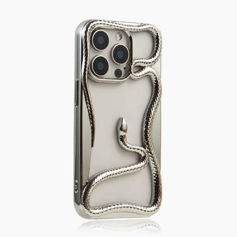Hollow Out Snake Plating Matte Phone Case For For Iphone 17 Air 16 1 14 Plus 13 12 11 Pro Max Heat Dissipation Back Cover