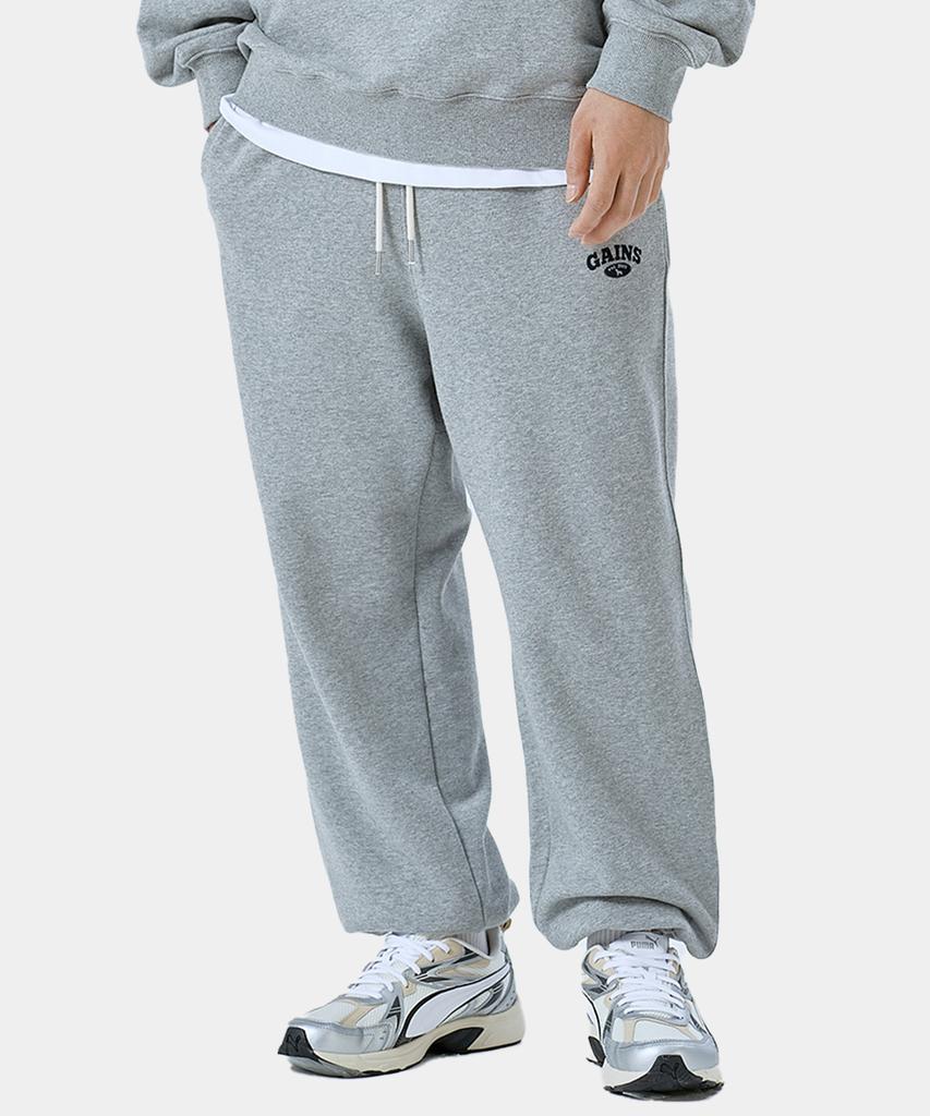GAINSBORO Golden Logo Jogger Pants_Melange Grey