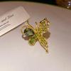 Gilded Zircon Butterfly Open Ring - Elegant, Versatile & Luxurious Jewelry