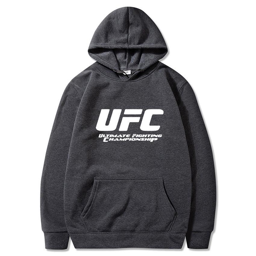 Unisex Herbst/Winter UFC Bedruckter Hoodie - Trendige Plus Samt Freizeit Sportbekleidung