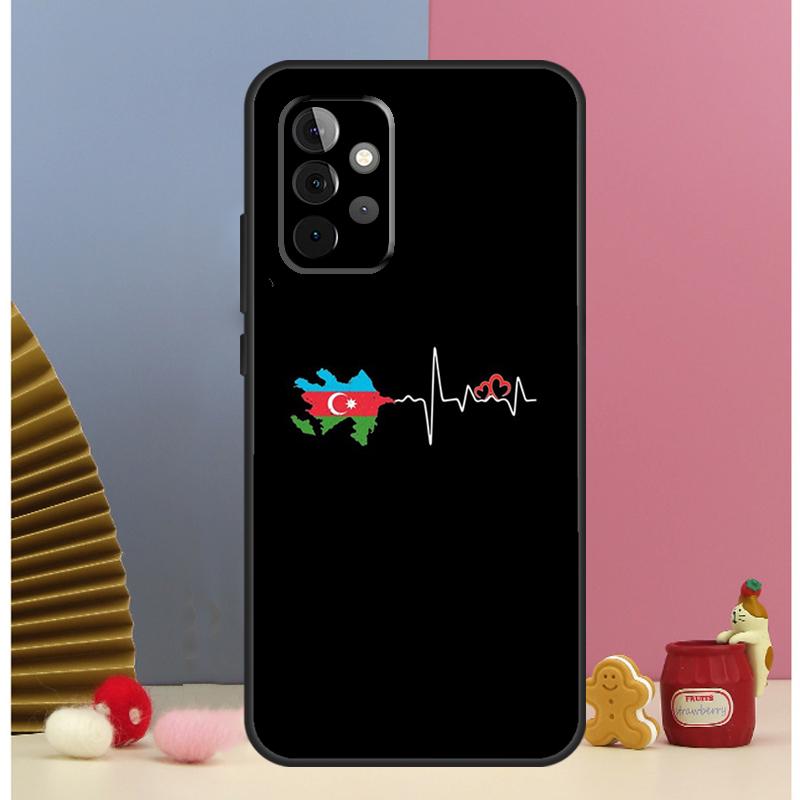 Azerbaijan Flag Cover For Samsung Galaxy A53 A33 A52 A32 A22 A12 A13 A23 A51 A71 A14 A34 A54 A15 A25 Case
