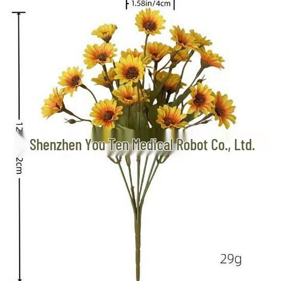 Sonnenuntergangs-Chrysanthemen-Strauß: 5 Farben, 7 Stiele, 21 künstliche Blumen für den Muttertag oder die Herbst-Veranda-Dekoration
