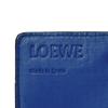 Used 12695 Linen Zip Compact Wallet 7942 Textured Calfskin Zip Around Anagram Embossing Blue Unisex from Japan AUTHENTIC
