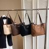 Casual large-capacity tote bag women's season autumn and winter new trendy simple fashion shoulder bag portable underarm bag