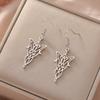 The Lord of the Rings Pendant Earrings Stainless Steel Elf Princess Sacred Geometry Pendant Retro Earrings Jewelry Gifts