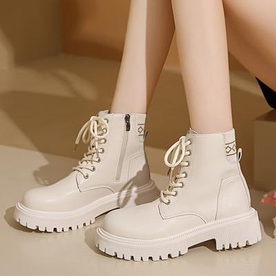 Botas Martin britânicas femininas outono 2025 novas plataforma retrô celebridade da internet botas populares outono e inverno botas curtas sapatos femininos