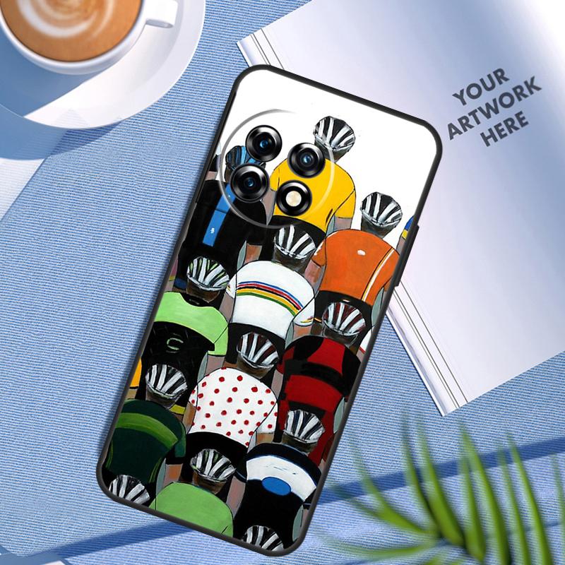 Mountain Bike Cycling art Case For OnePlus Nord 5 CE 4 3 2 Lite N20 N30 OnePlus 15 13 12 11 9 10 Pro 12R 13T 13R Cover