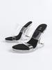 2026  Spezielle Keilabsatz Hochzeit Sexy Automodell High Heels Transparent Dicker Absatz Kristall Quadratische Zehenpartie Sandalen LFD-9930-8