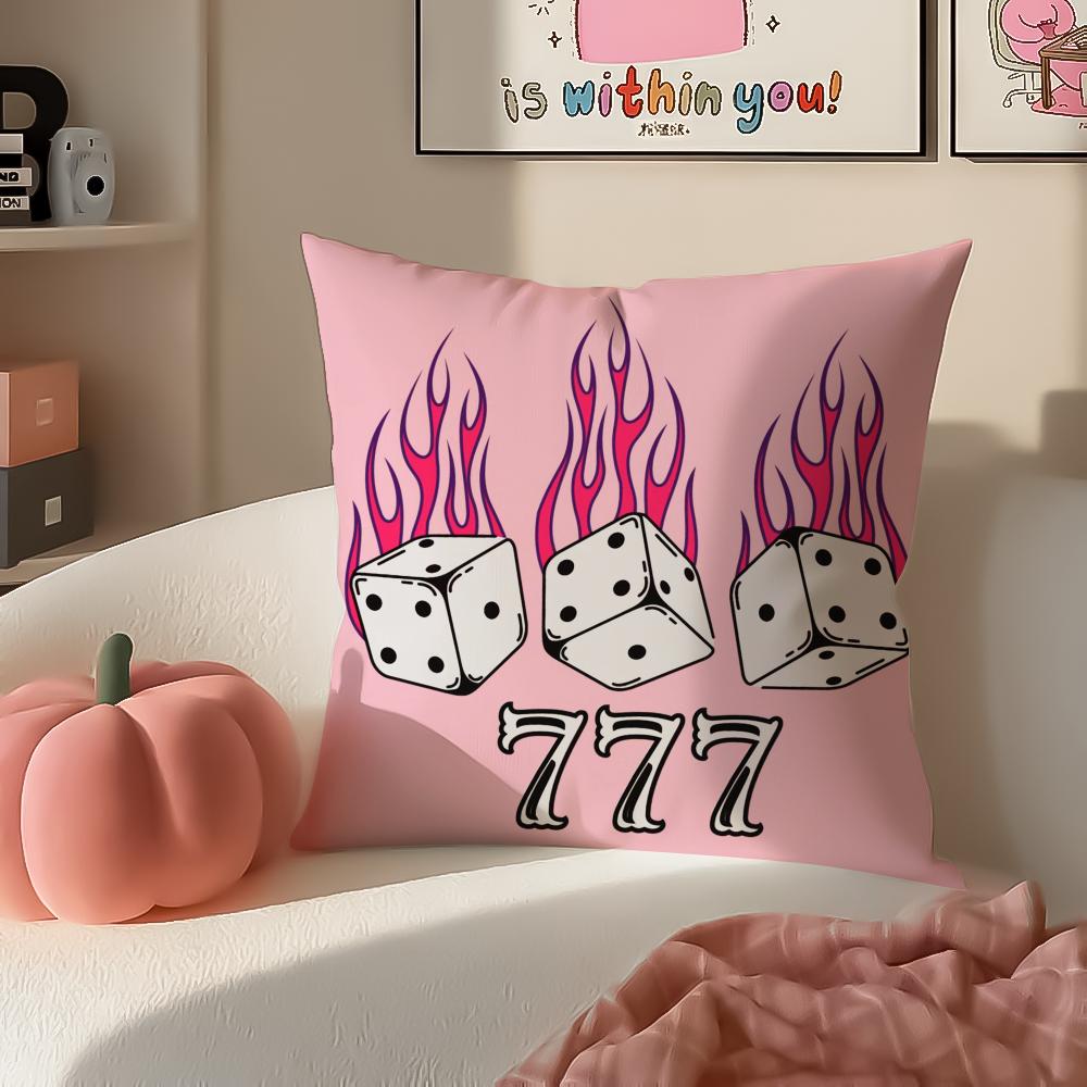 Lucky Gift Item Angel Numbers Cushion Cover Pillowcase Short Plush Invisible zipper Room Sofa Cushion Cover