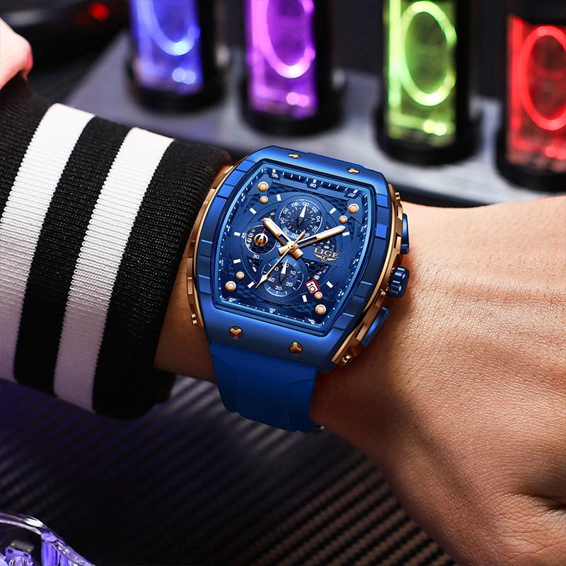 LIGE Top Brand Luxury Watches Men Sport Waterproof Quartz Mens Watch Military Luminous Dive Wristwatch Male Reloj Homre