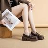 Thick-soled autumn new low-top temperament super soft retro British leather shoes